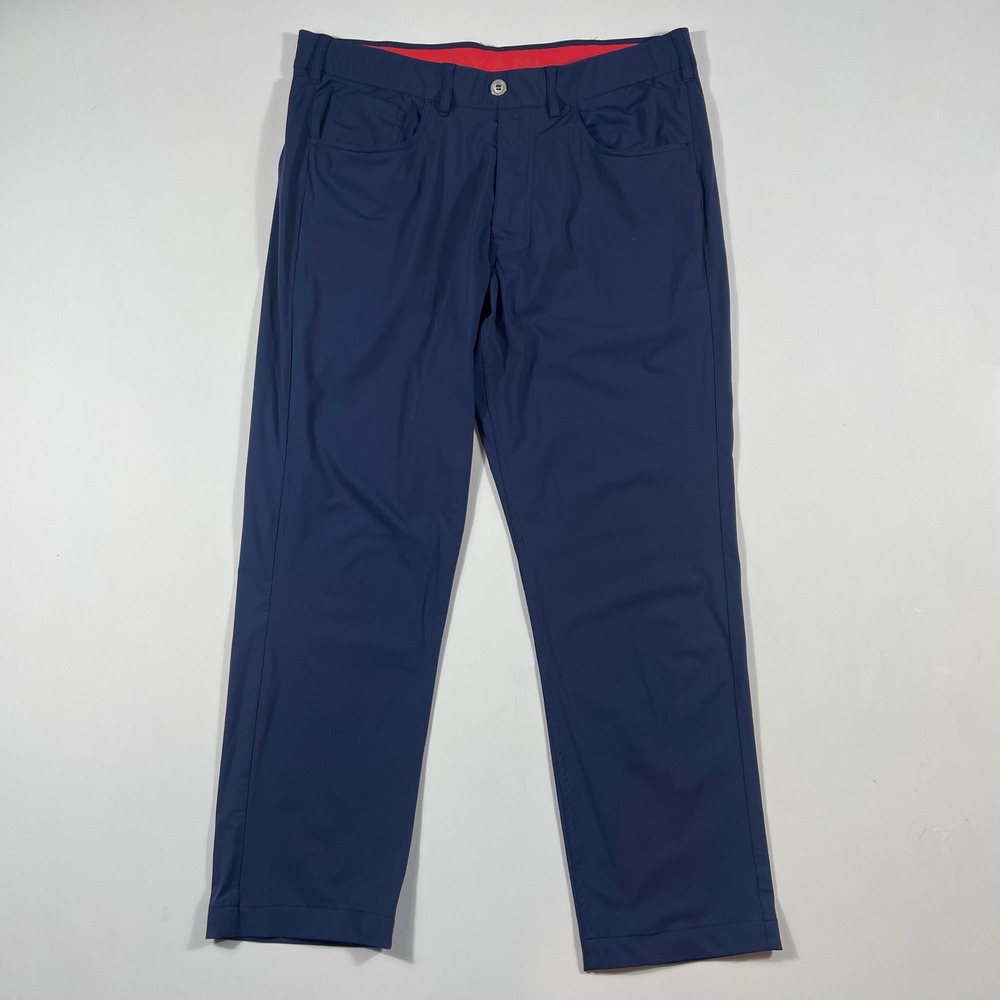 Redvanly Golf Pants Mens Medium 25" Inseam Stretch Performance Navy Blue